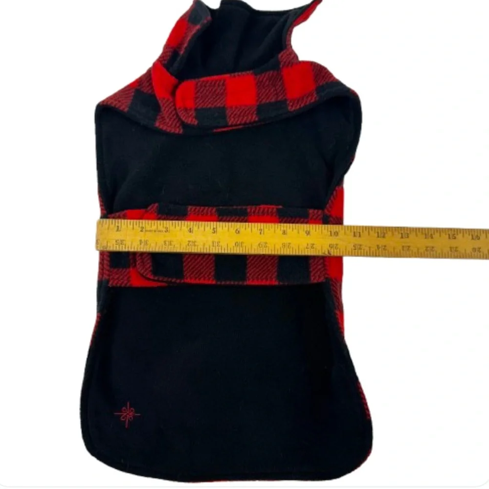 Red & Black Buffalo Plaid Dog Fleece Sweater